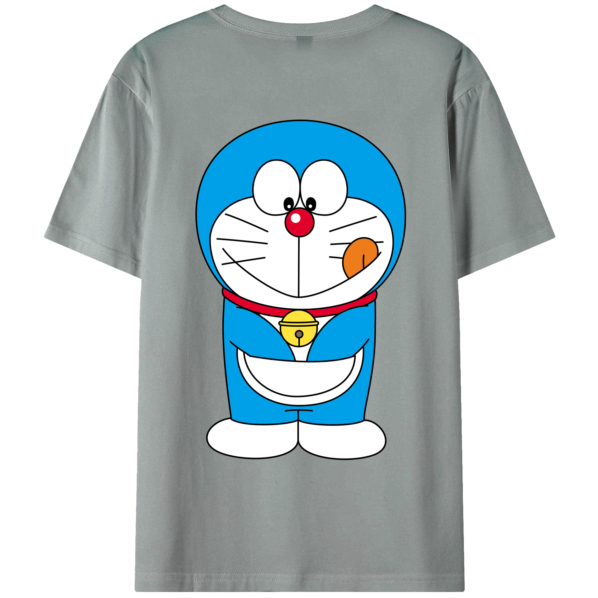 （画像用） ドラえもん Doraemon 綿100％ メンズ半袖Tシャツ（バックプリント） 通気性